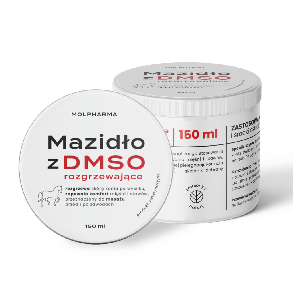 Mazidło rozgrzewające z DMSO dla koni